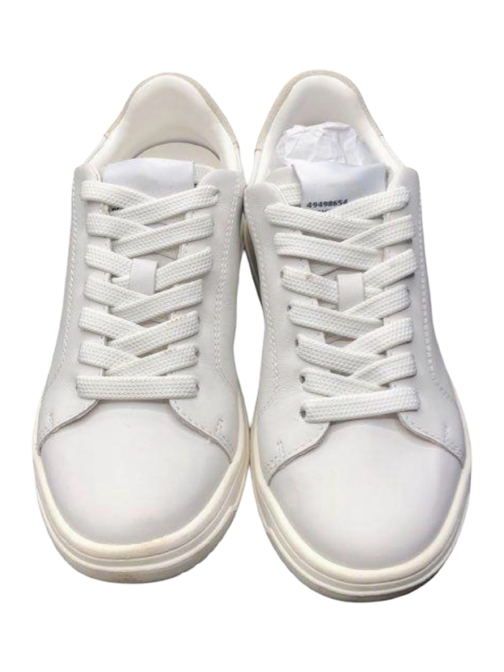 Steve Madden Elsin White Low Top Sneakers Size 6 Minimal Lace Up Casual - Picture 2 of 10